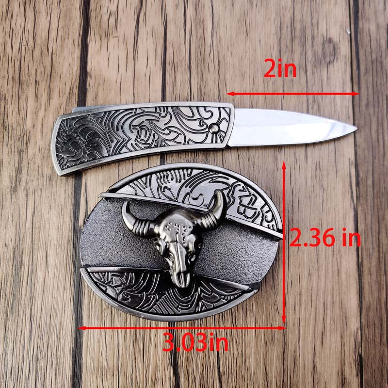 Cataramă ovală pentru curea în stil western, unealtă EDC din aliaj de zinc, 24 de modele