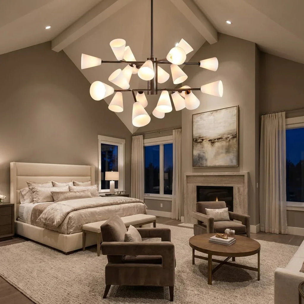 Mid-Century Cone Glass Chandelier | wildoxy