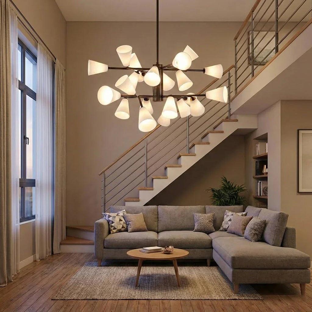 Mid-Century Cone Glass Chandelier | wildoxy