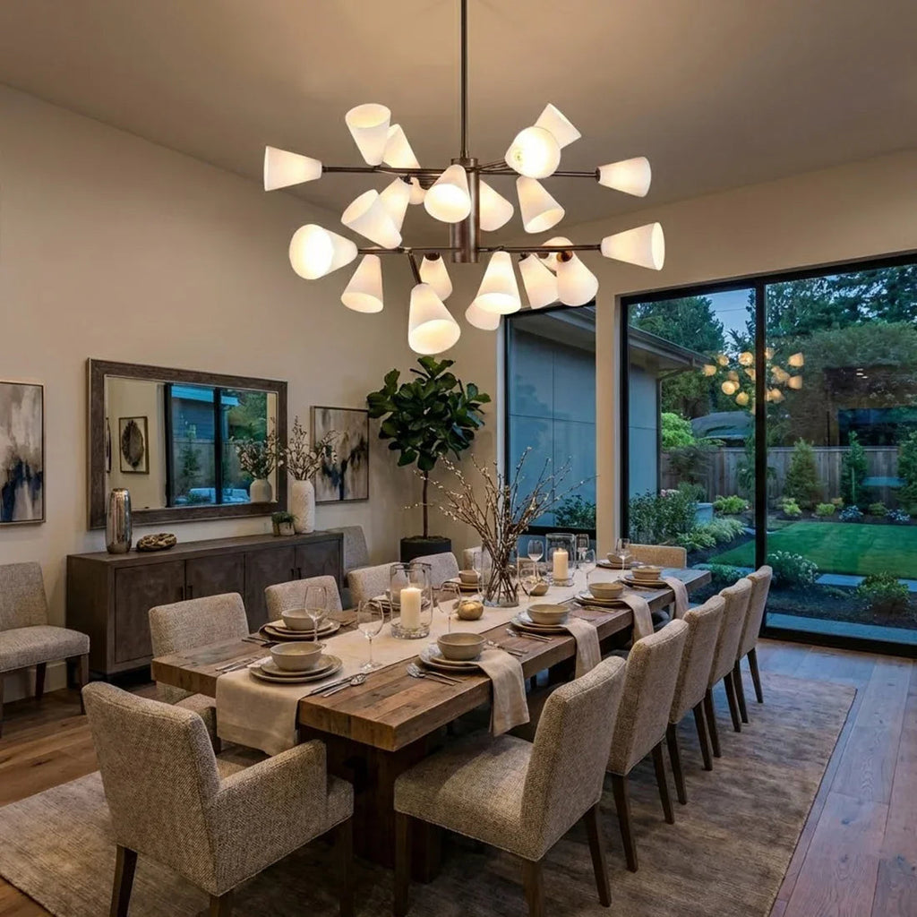 Mid-Century Cone Glass Chandelier | wildoxy