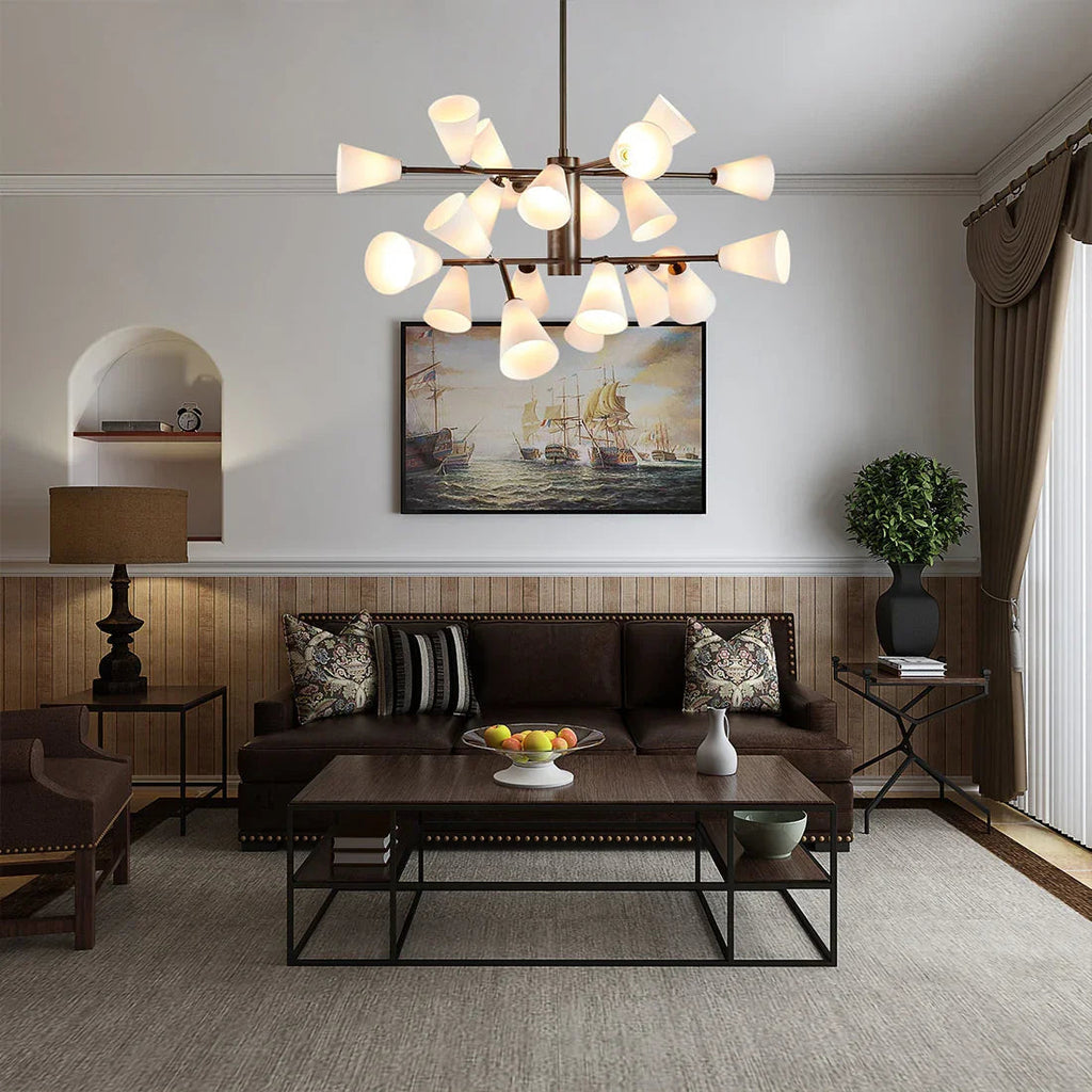 Mid-Century Cone Glass Chandelier | wildoxy
