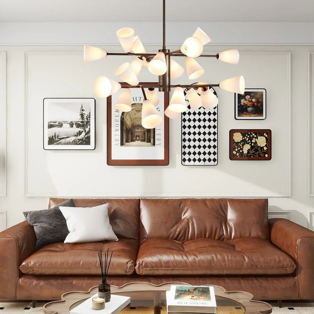 Mid-Century Cone Glass Chandelier | wildoxy