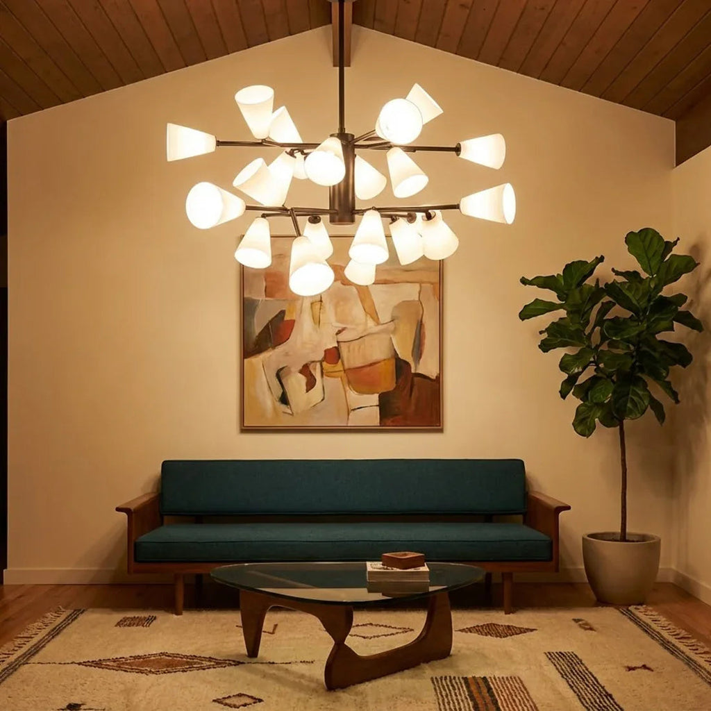 Mid-Century Cone Glass Chandelier | wildoxy