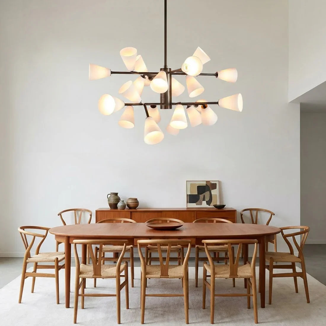 Mid-Century Cone Glass Chandelier | wildoxy