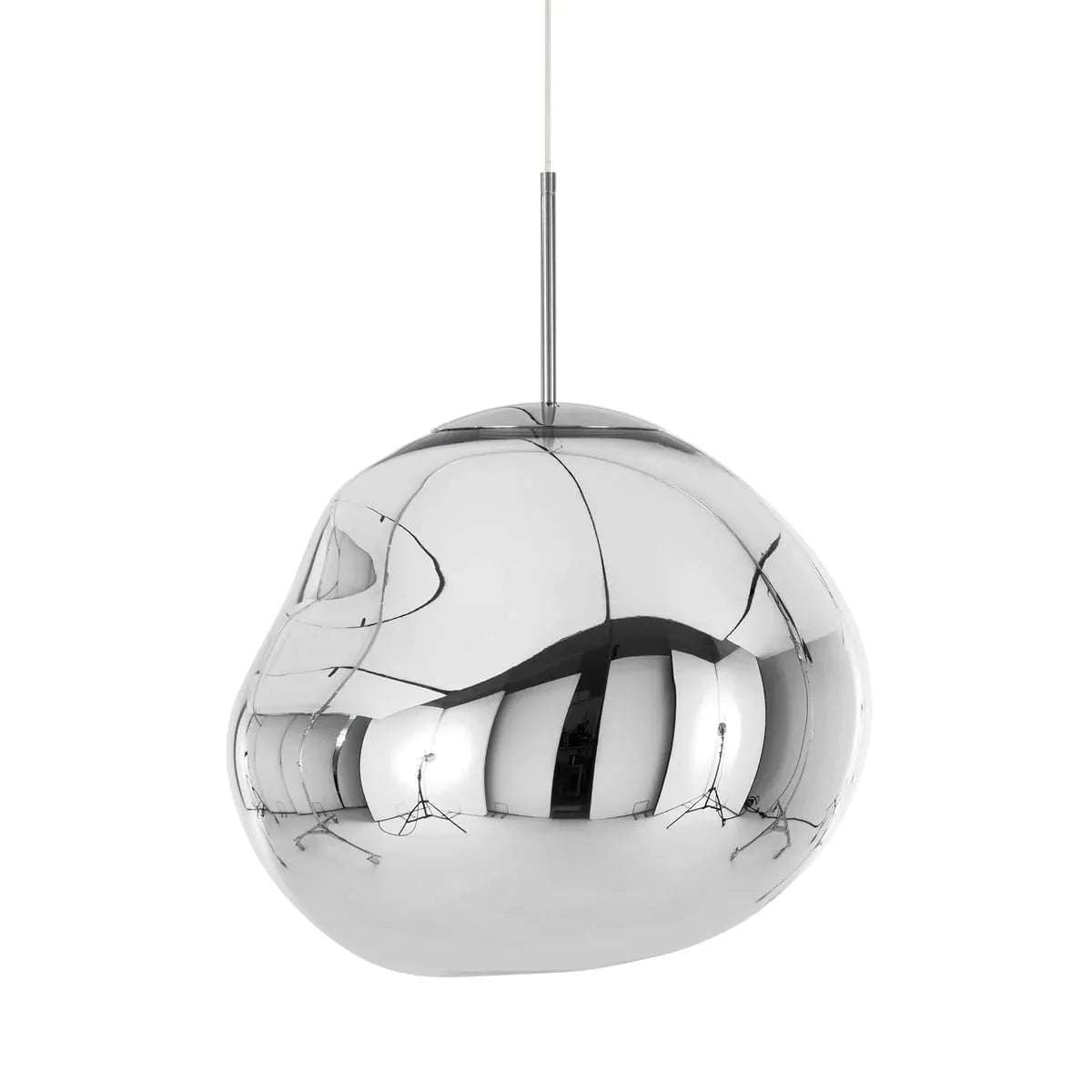 Organic Style Acrylic Pendant Lamp — Rounded Molded Shade, Sculptural Silhouette