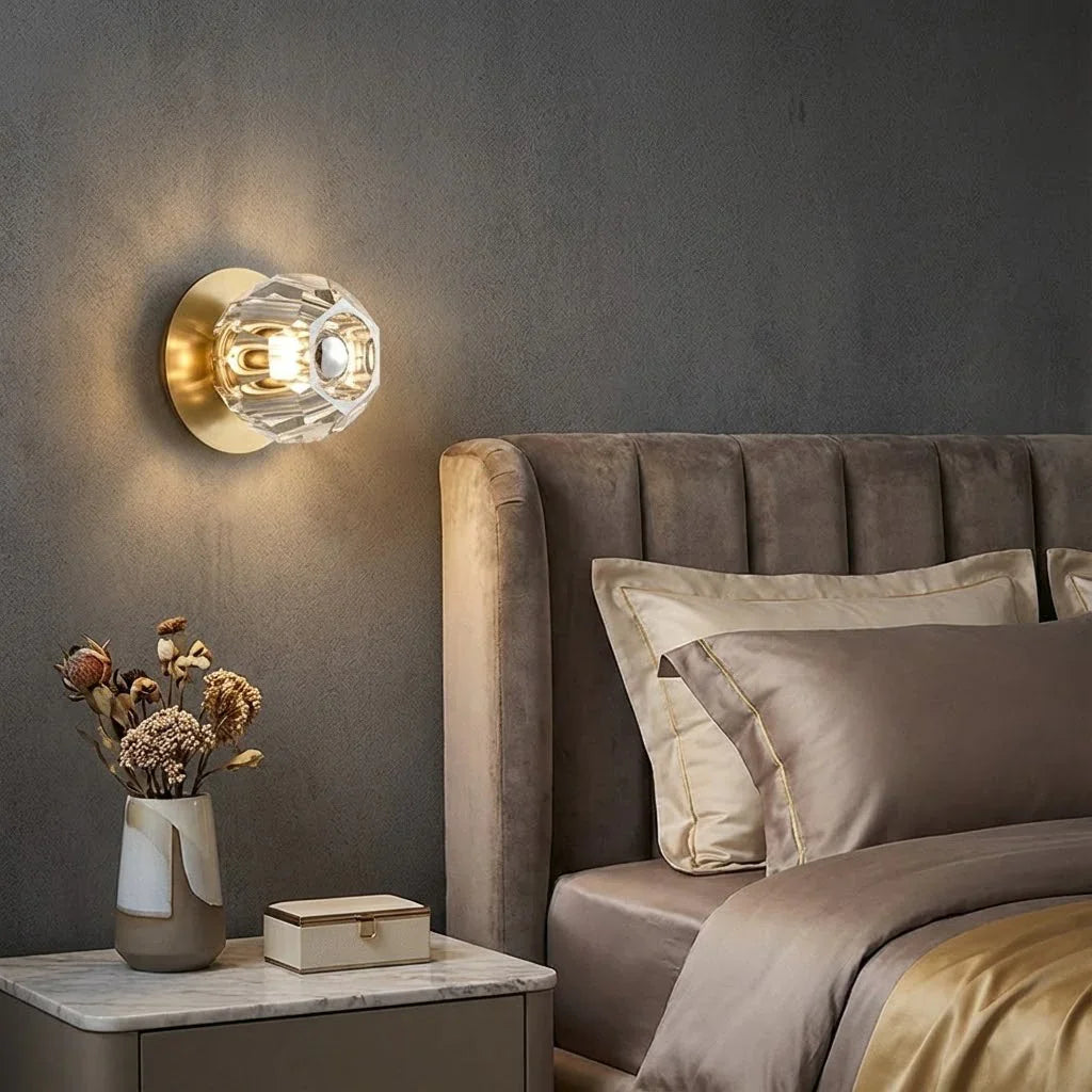 Mini Crystal Orb Bedside Wall Light | wildoxy