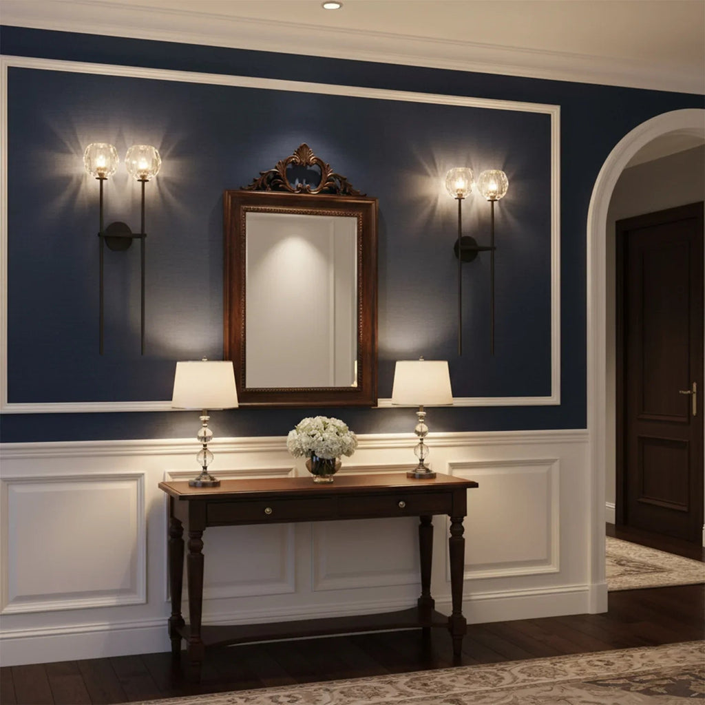 Minimalist Double Crystal Wall Light | wildoxy
