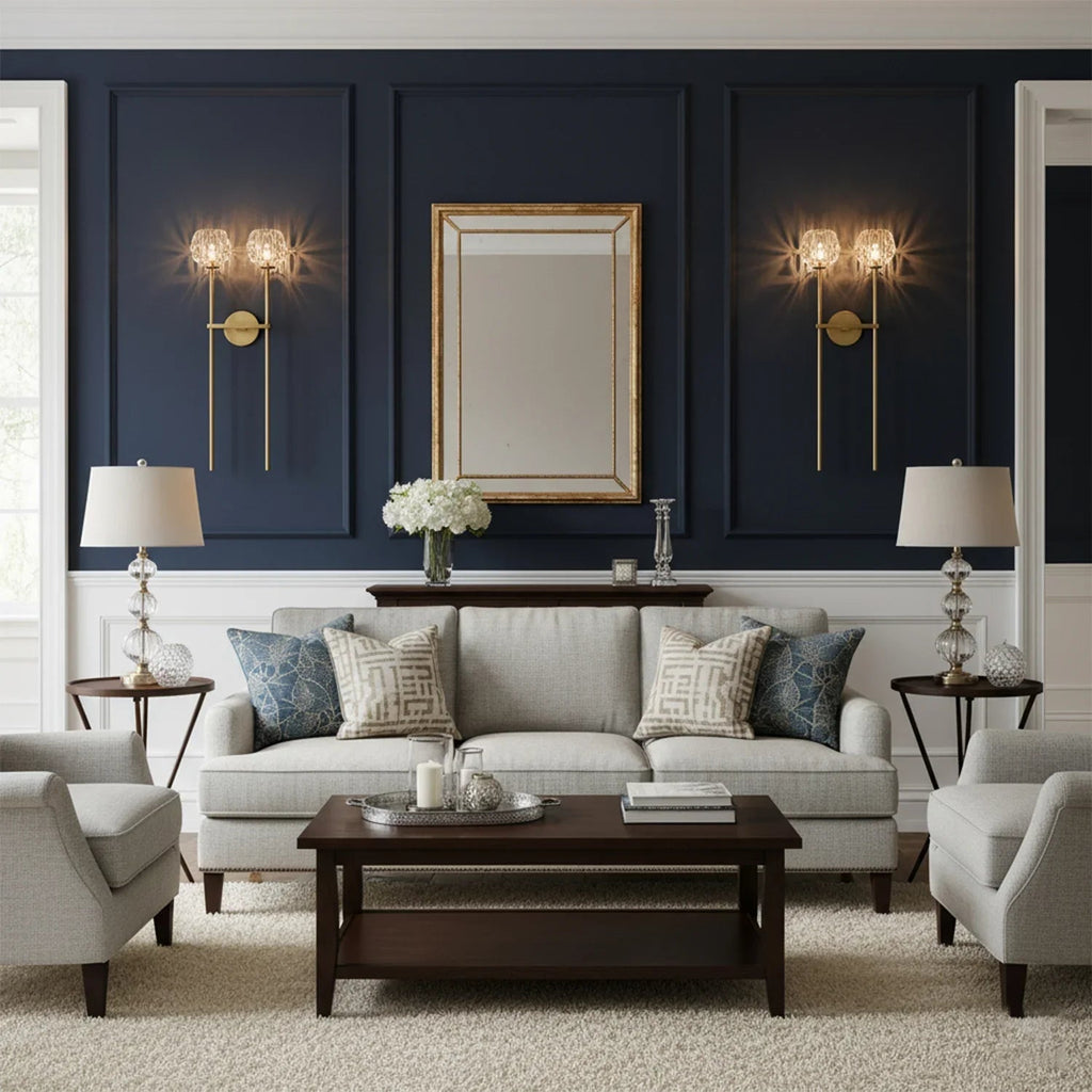 Minimalist Double Crystal Wall Light | wildoxy