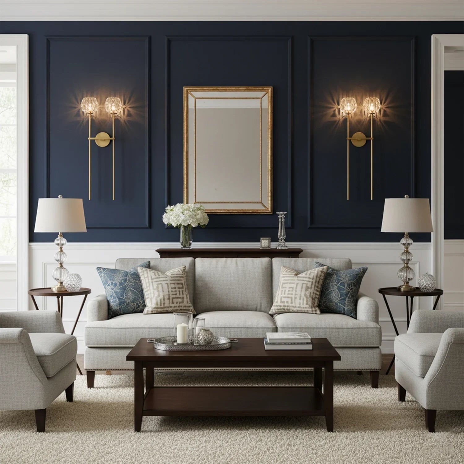 Minimalist Double Crystal Wall Light | wildoxy