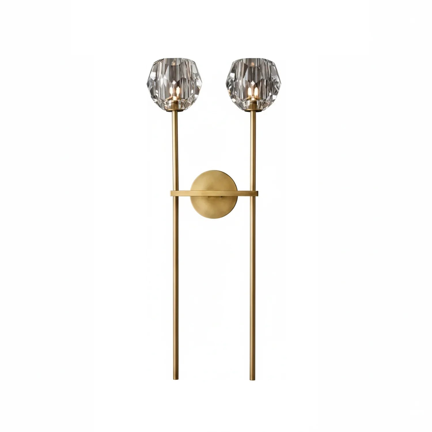 Minimalist Double Crystal Wall Light | wildoxy