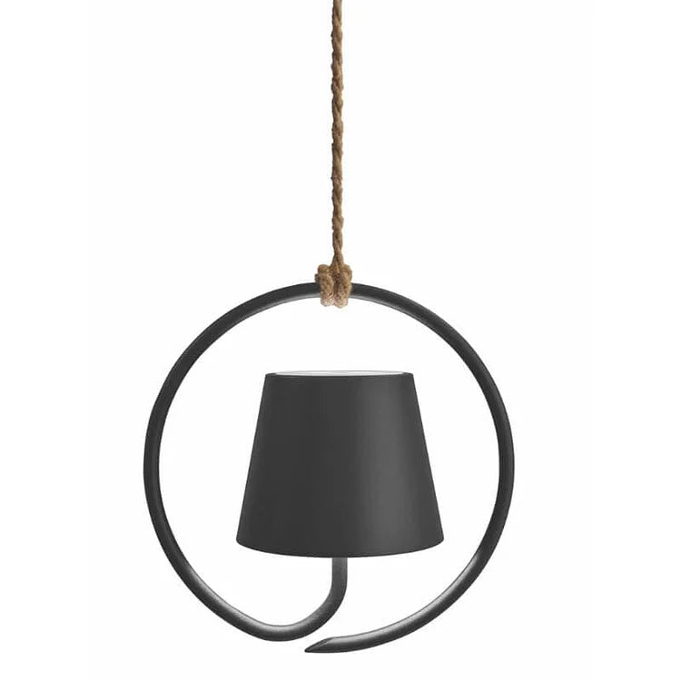 Minimalist LED Table Lamp — Open-Arched Frame in Black and Gold Finish