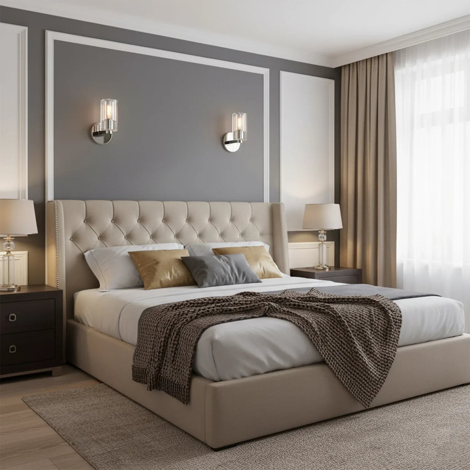 Modern Fluted Crystal Wall Sconce | wildoxy