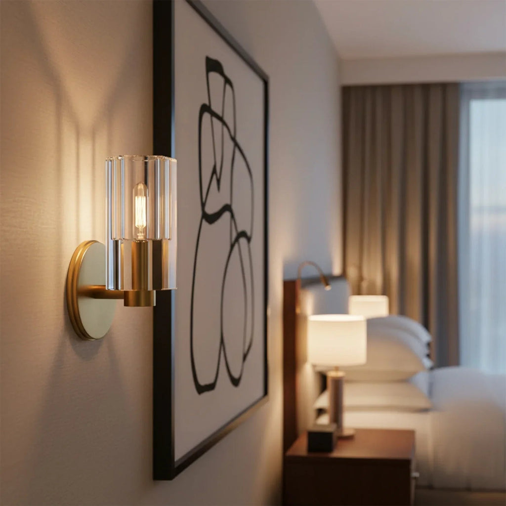 Modern Fluted Crystal Wall Sconce | wildoxy
