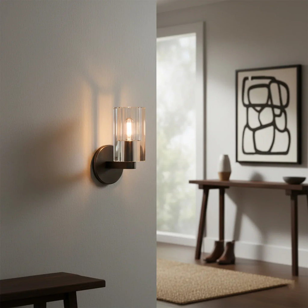 Modern Fluted Crystal Wall Sconce | wildoxy
