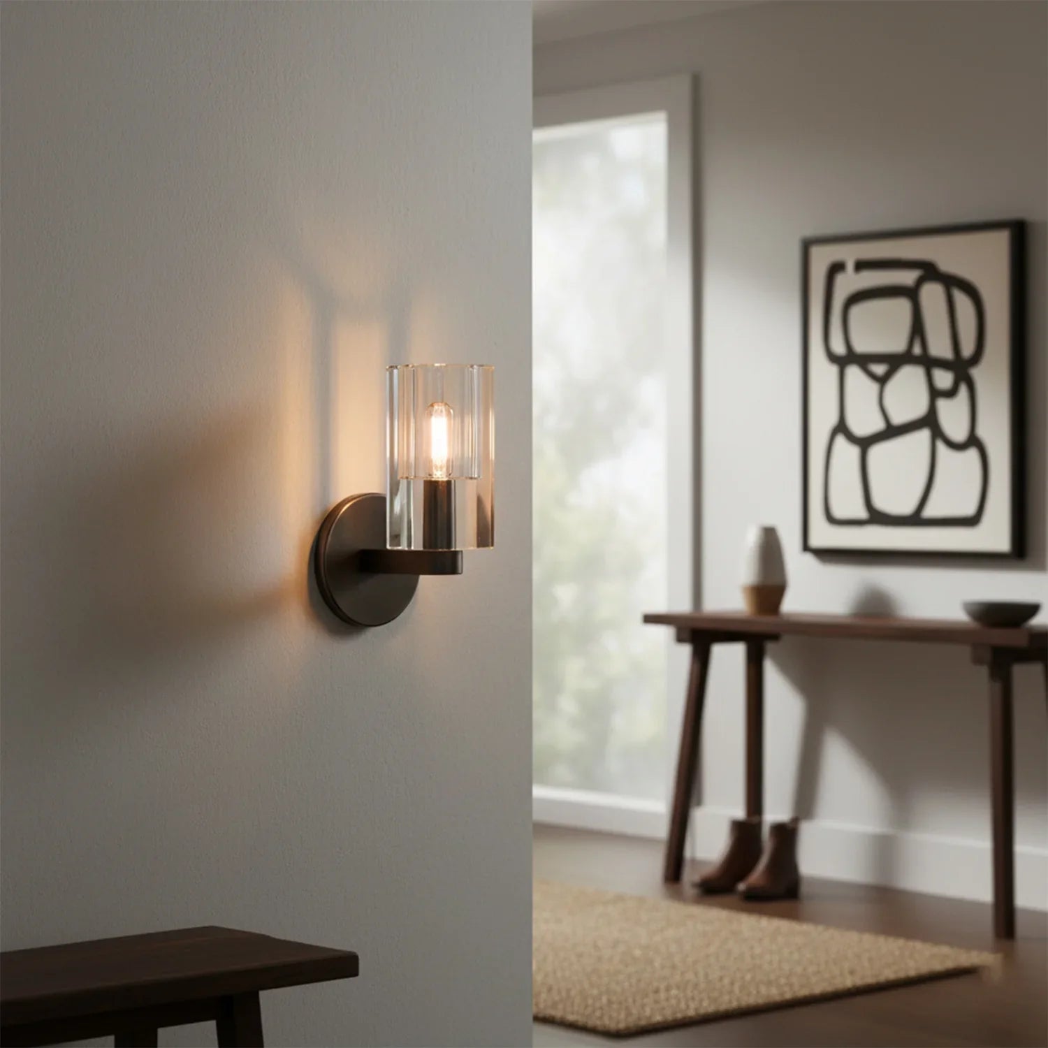 Modern Fluted Crystal Wall Sconce | wildoxy
