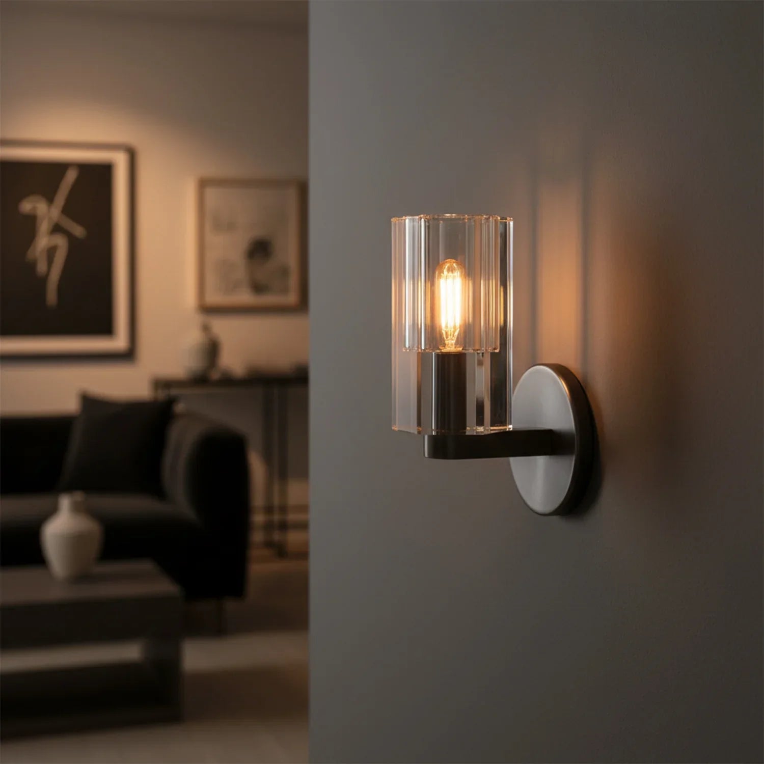 Modern Fluted Crystal Wall Sconce | wildoxy