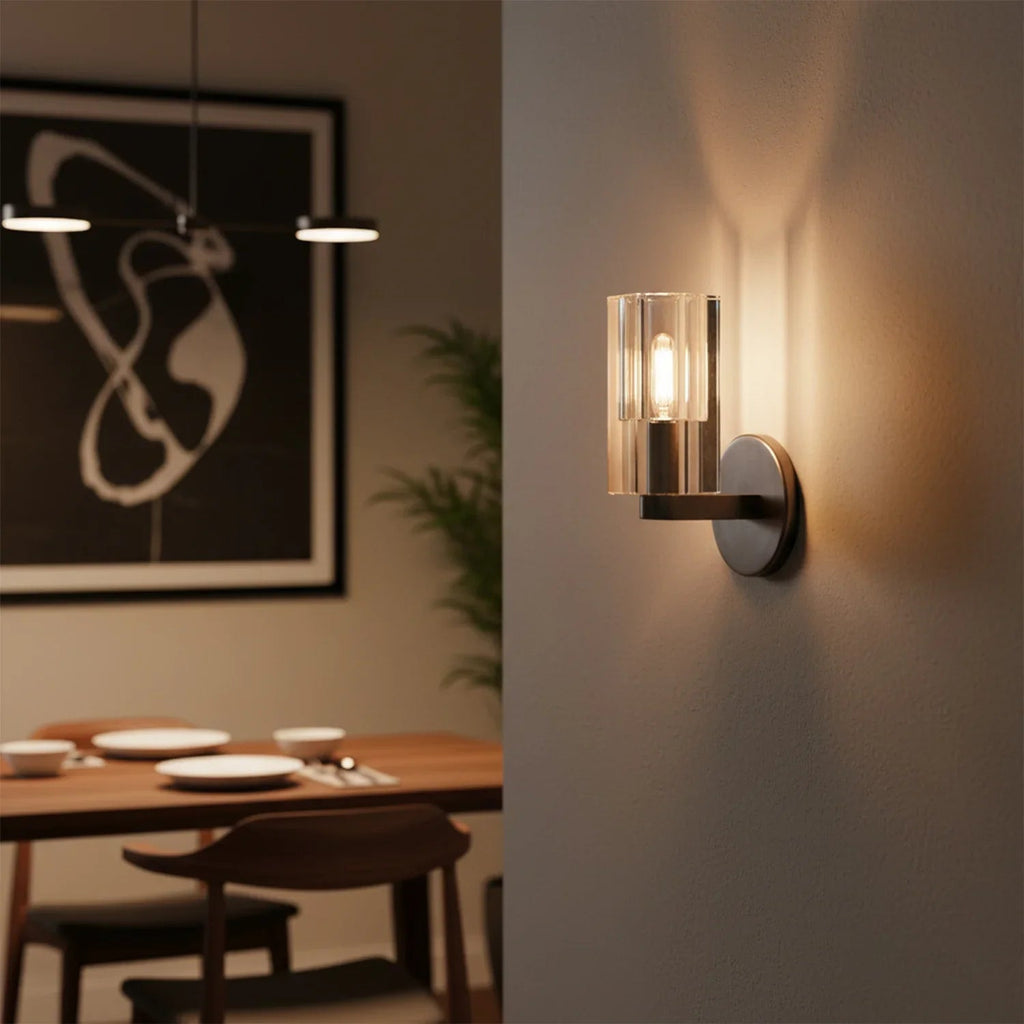 Modern Fluted Crystal Wall Sconce | wildoxy