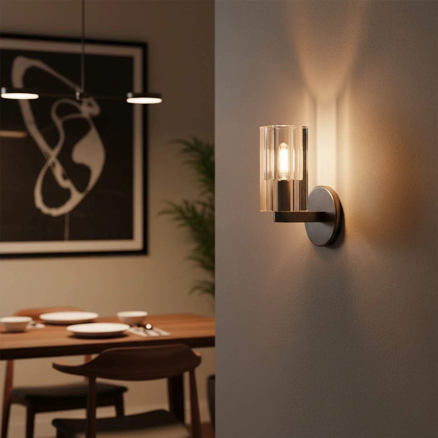 Modern Fluted Crystal Wall Sconce | wildoxy