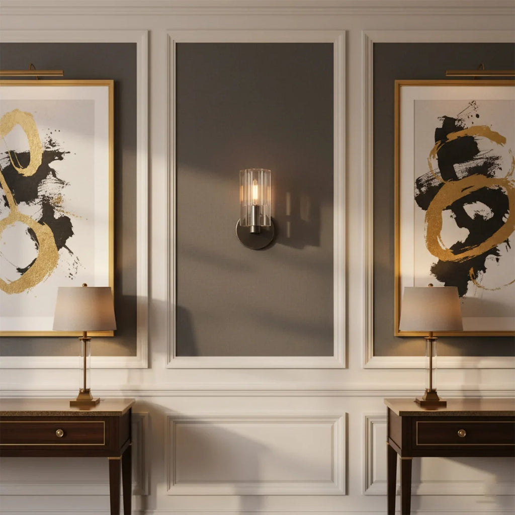 Modern Fluted Crystal Wall Sconce | wildoxy