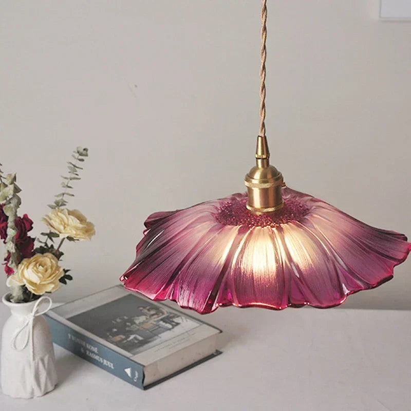 *LunaBloom Floral Pendant Light — Warm Glow Blossom-Shaped Design*