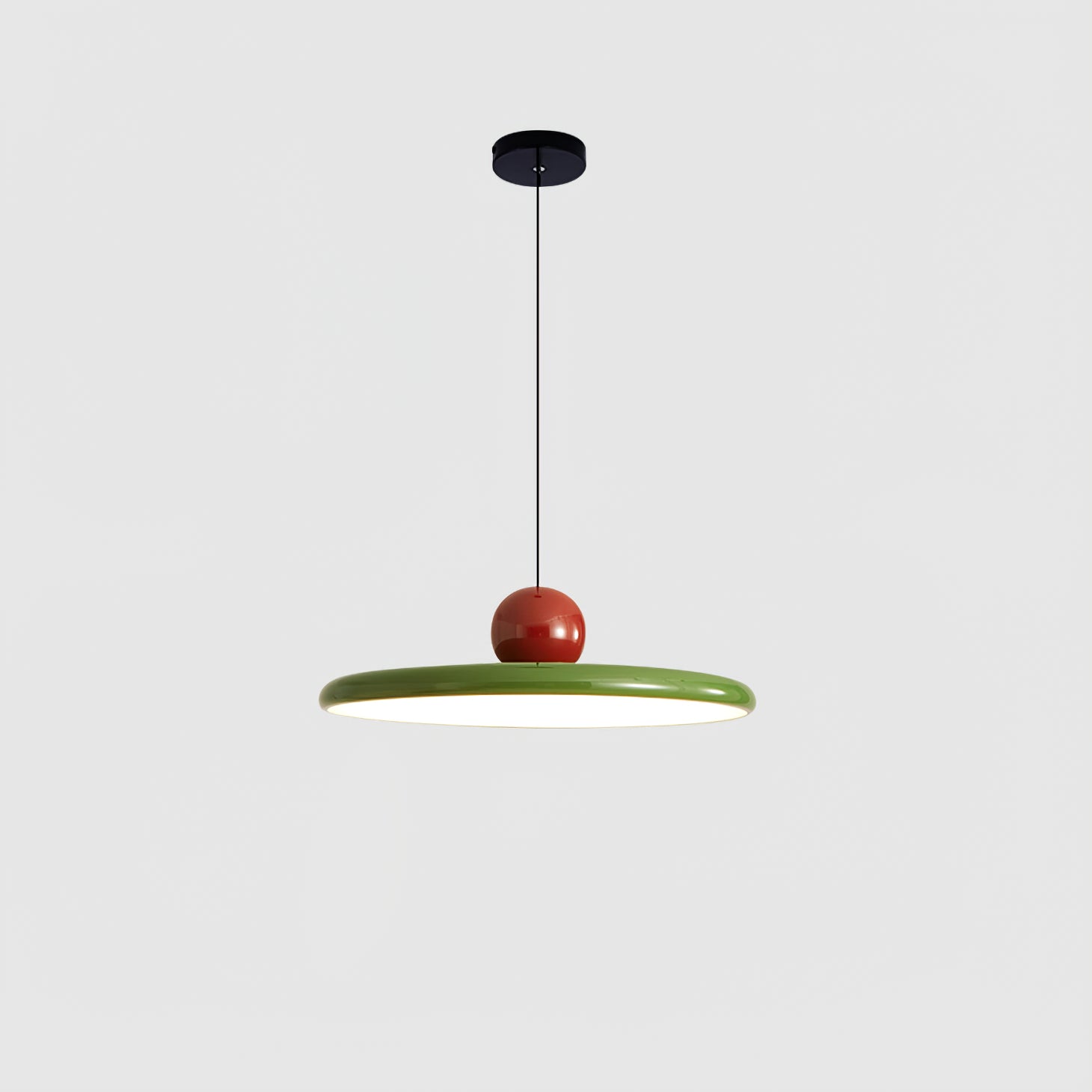 Contemporary Dome Pendant Ceiling Light — Minimalist Silhouette, Warm LED Bulb