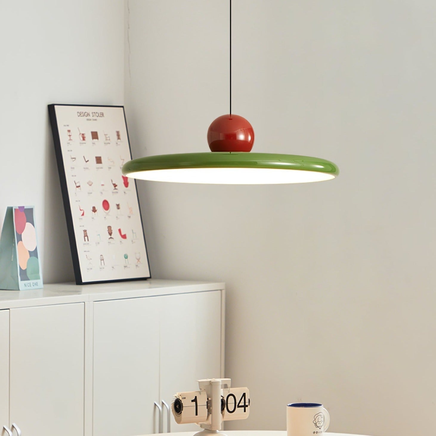 Contemporary Dome Pendant Ceiling Light — Minimalist Silhouette, Warm LED Bulb
