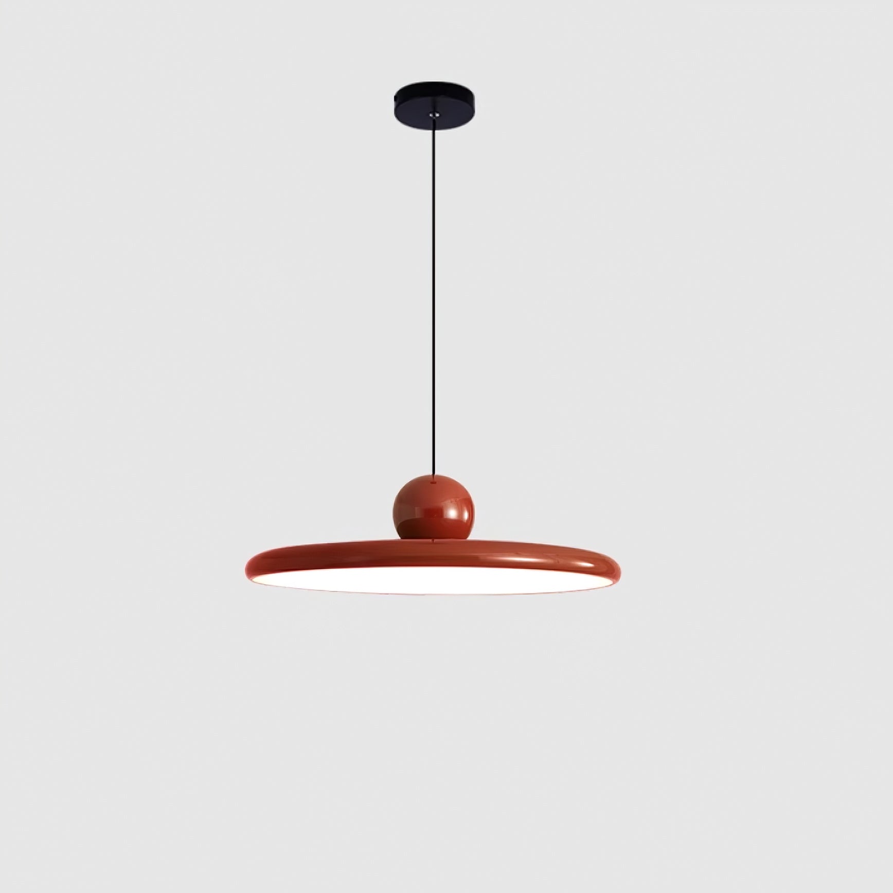 Contemporary Dome Pendant Ceiling Light — Minimalist Silhouette, Warm LED Bulb