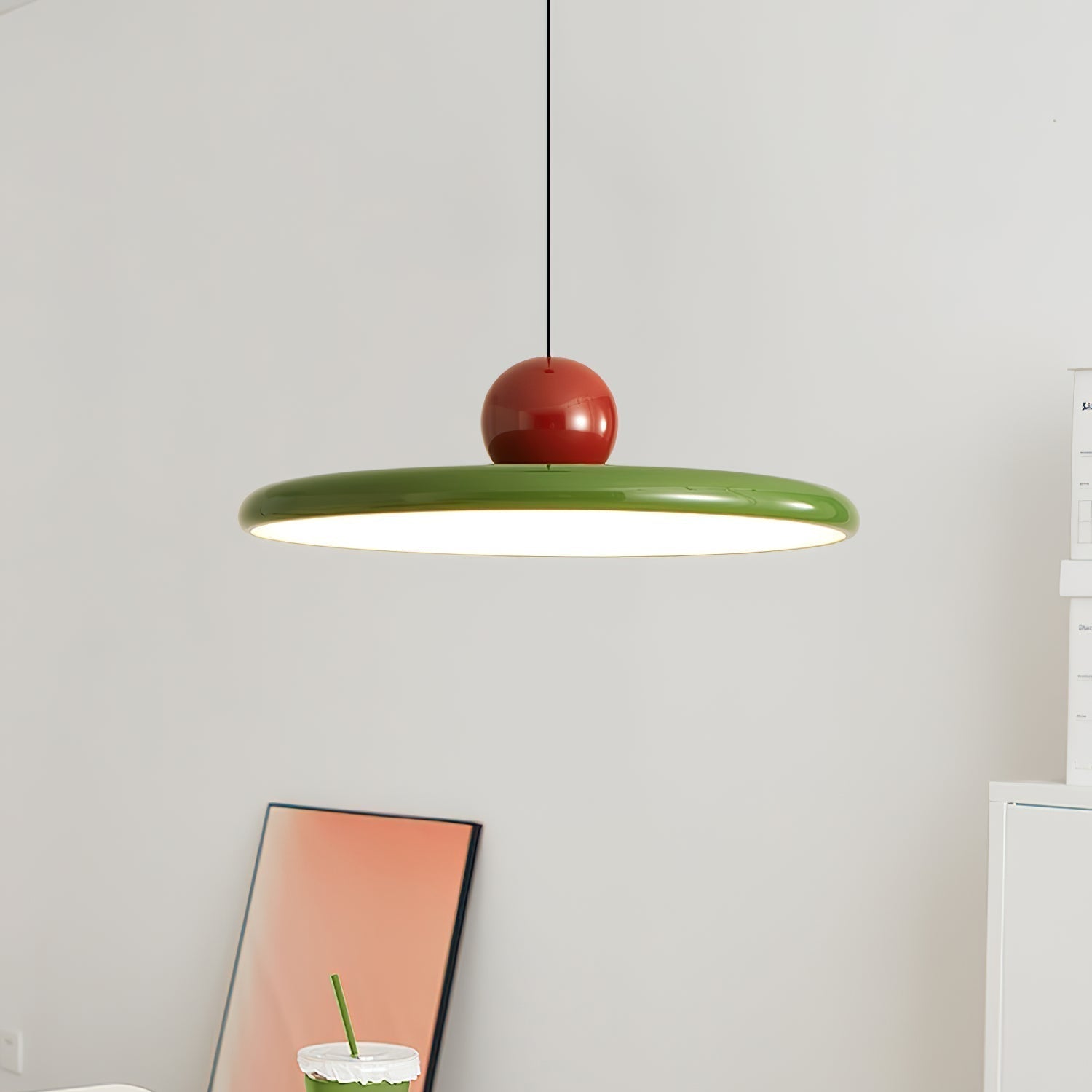 Contemporary Dome Pendant Ceiling Light — Minimalist Silhouette, Warm LED Bulb