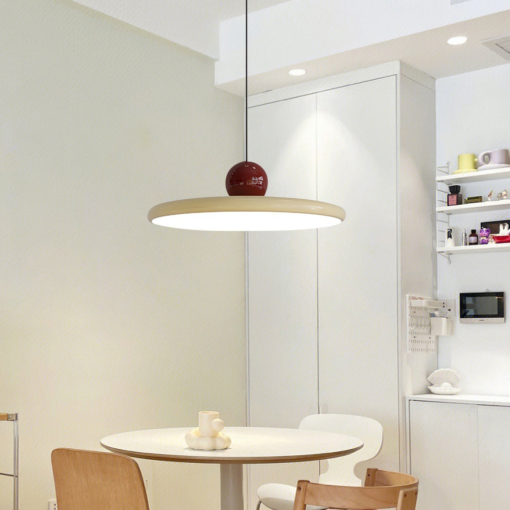 Contemporary Dome Pendant Ceiling Light — Minimalist Silhouette, Warm LED Bulb