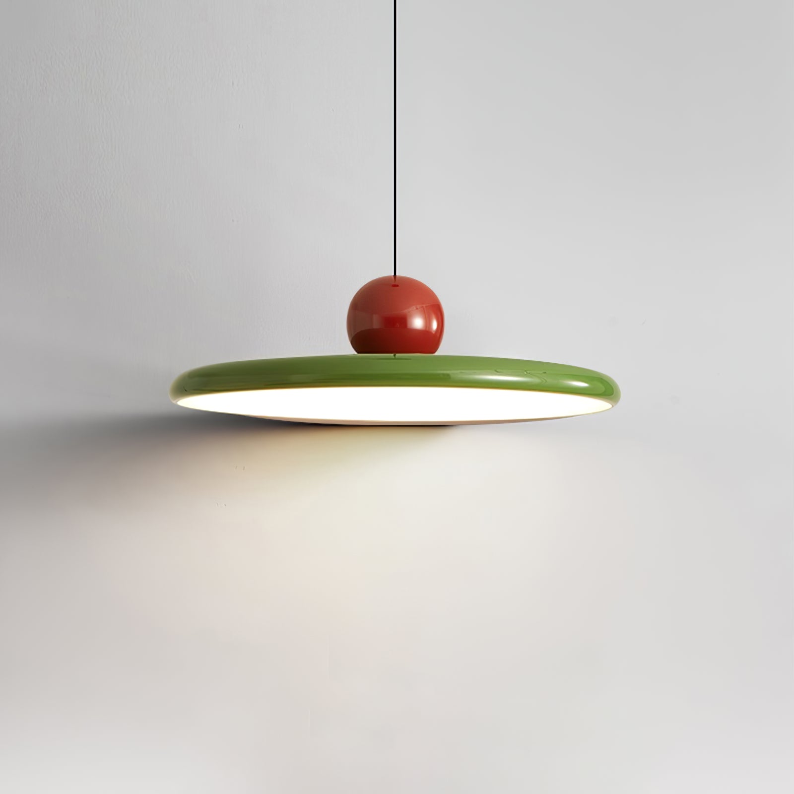 Contemporary Dome Pendant Ceiling Light — Minimalist Silhouette, Warm LED Bulb