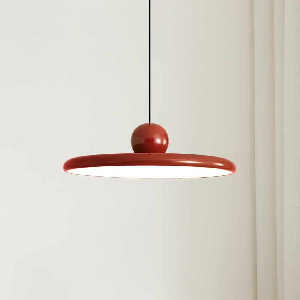 Contemporary Dome Pendant Ceiling Light — Minimalist Silhouette, Warm LED Bulb