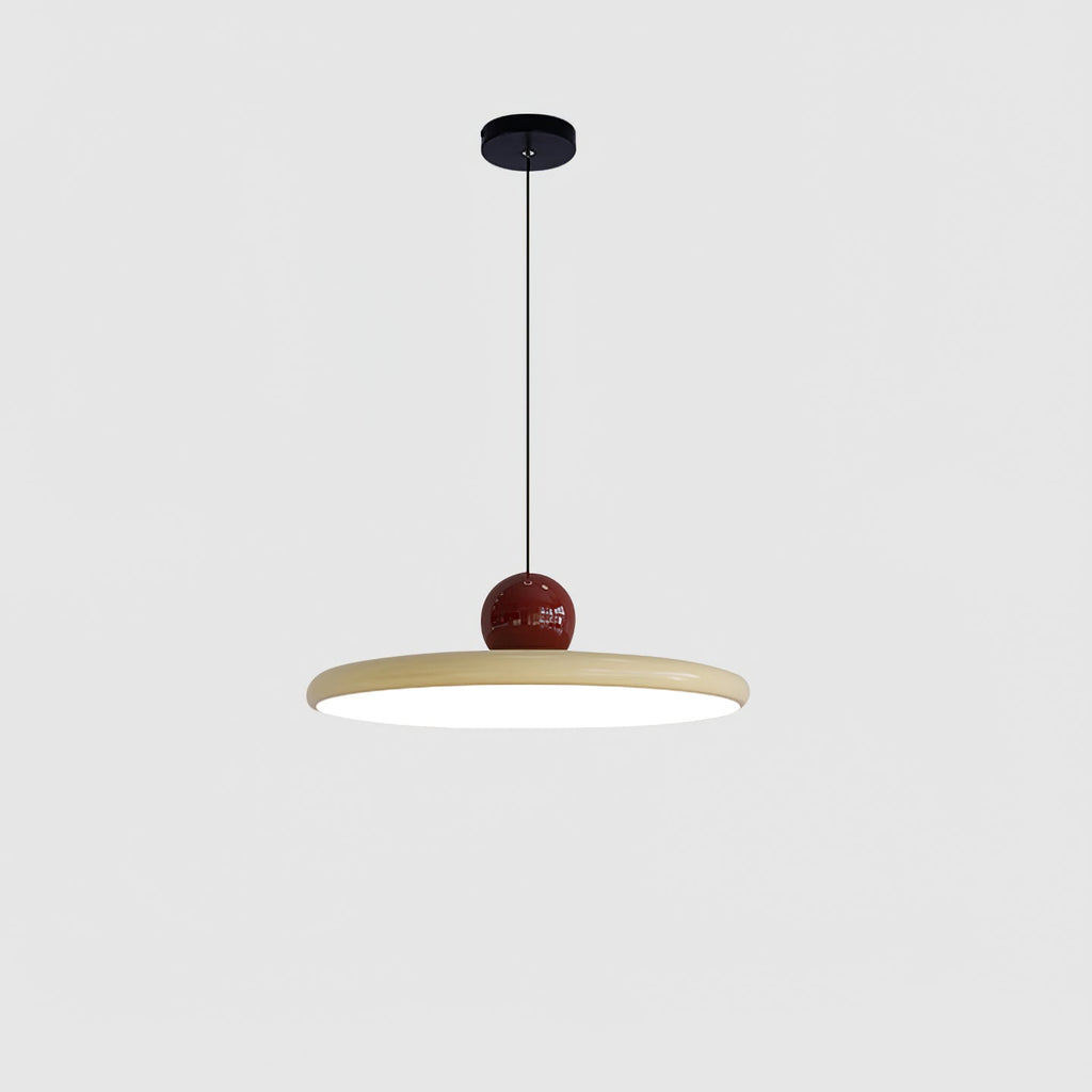 Contemporary Dome Pendant Ceiling Light — Minimalist Silhouette, Warm LED Bulb
