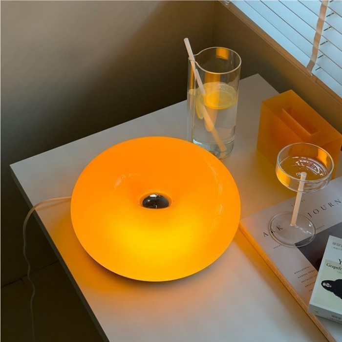 Dimmable LED Donut Wall & Table Lamp — Modern Soft Glow