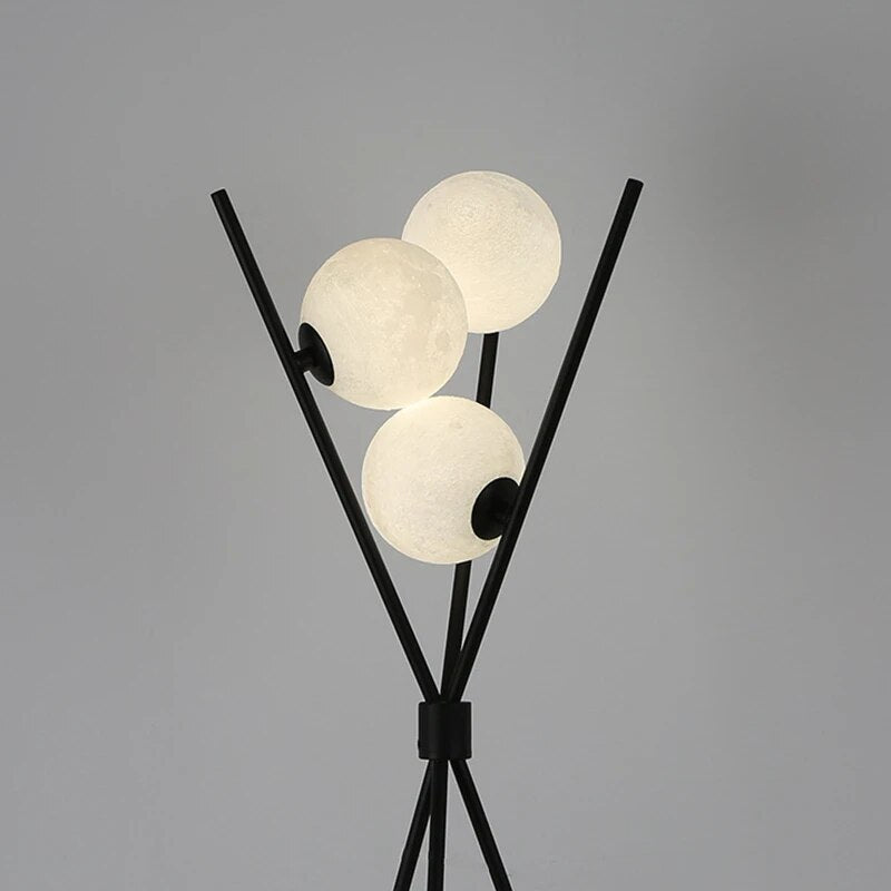 Moon-Inspired Modern Floor and Table Lamp — Sculptural Design, Soft LED Light