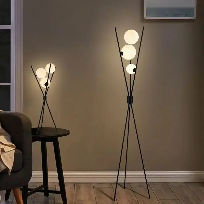 Moon-Inspired Modern Floor and Table Lamp — Sculptural Design, Soft LED Light