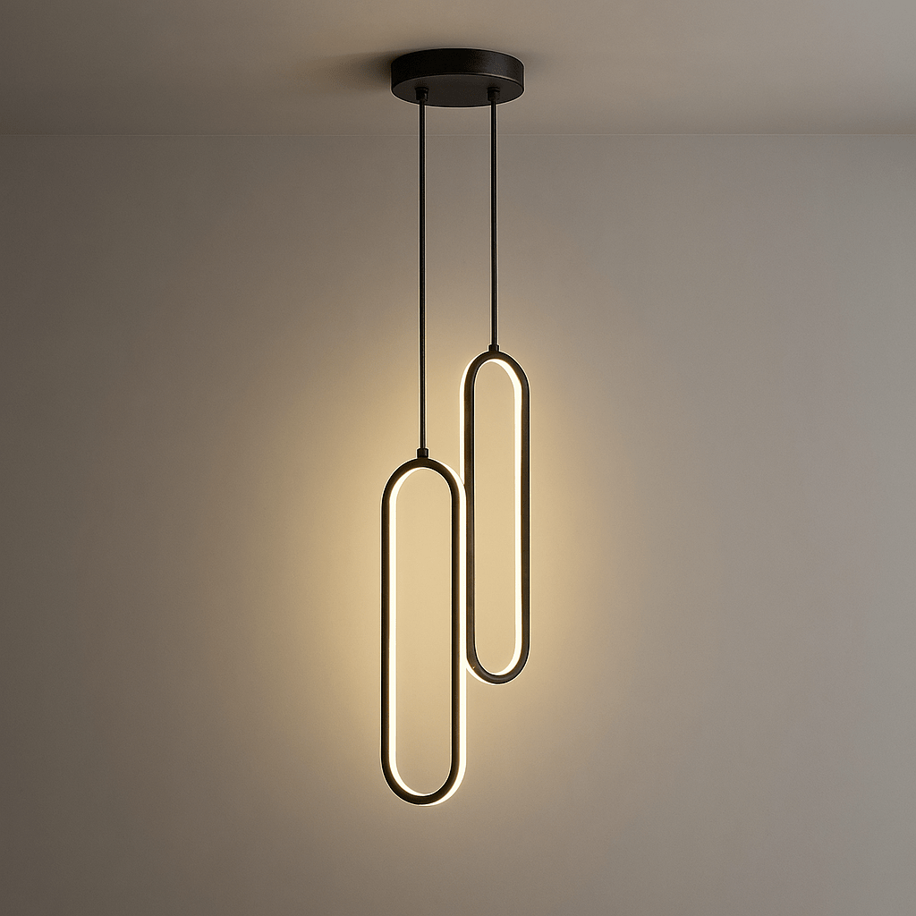 Modern Oval LED Pendant Light — Single or Double Head, 16W or 36W