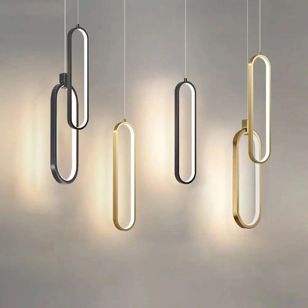 Modern Oval LED Pendant Light — Single or Double Head, 16W or 36W