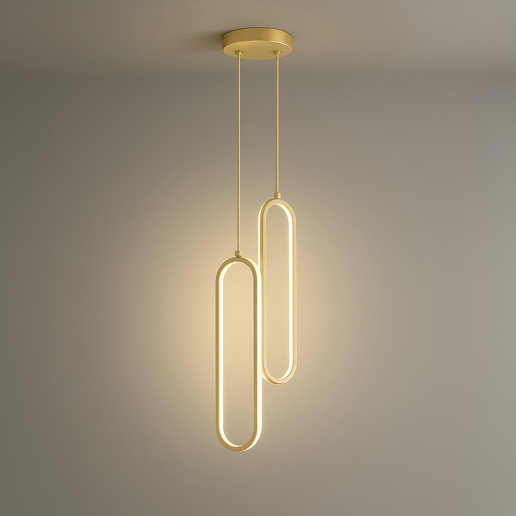 Modern Oval LED Pendant Light — Single or Double Head, 16W or 36W