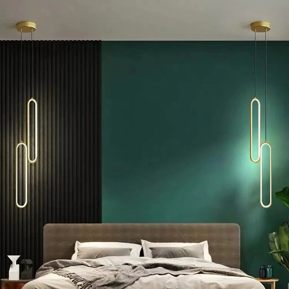 Modern Oval LED Pendant Light — Single or Double Head, 16W or 36W