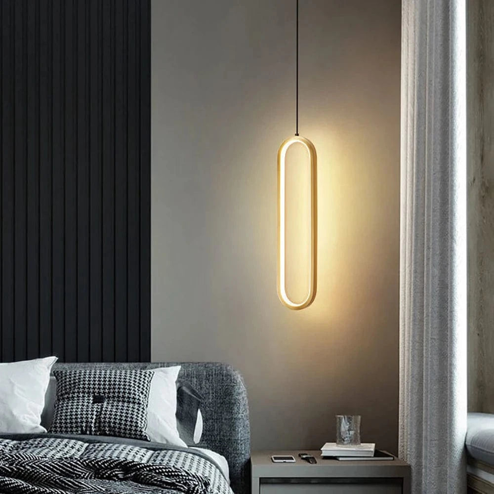 Modern Oval LED Pendant Light — Single or Double Head, 16W or 36W
