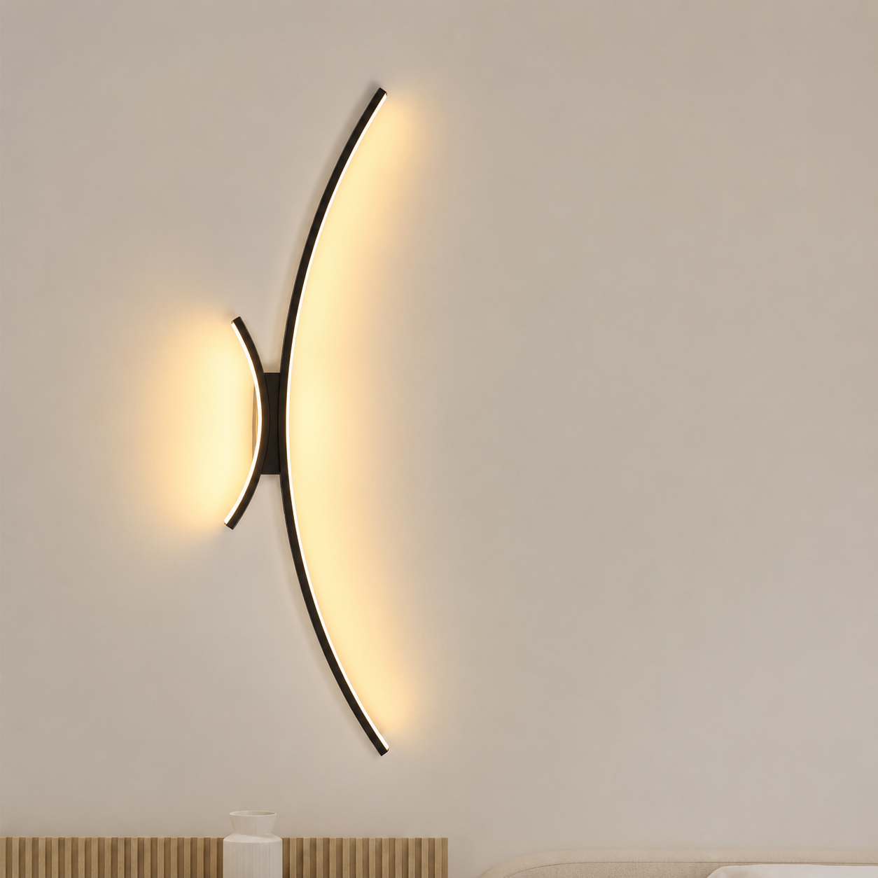 Modern LED Wall Light | Linear Wall Sconce for Bathroom, Living Room & Dining Spaces | Wildoxy