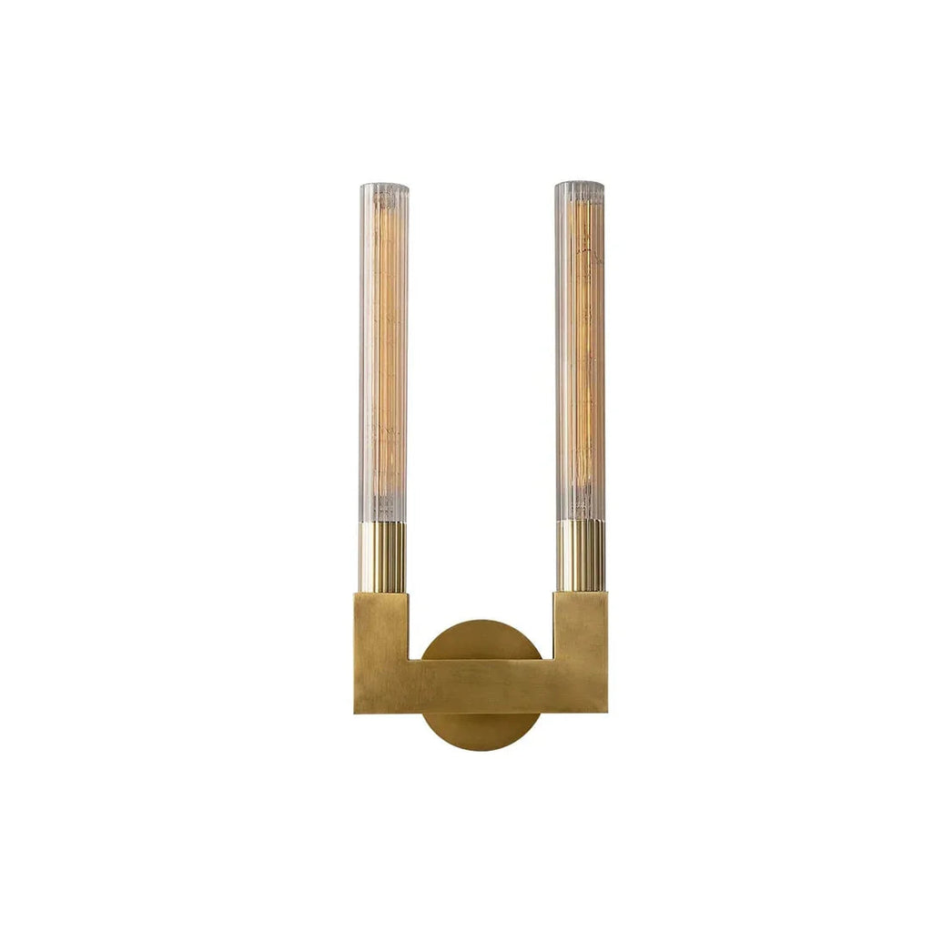 Modern Linear Brass & Glass Wall Light | wildoxy