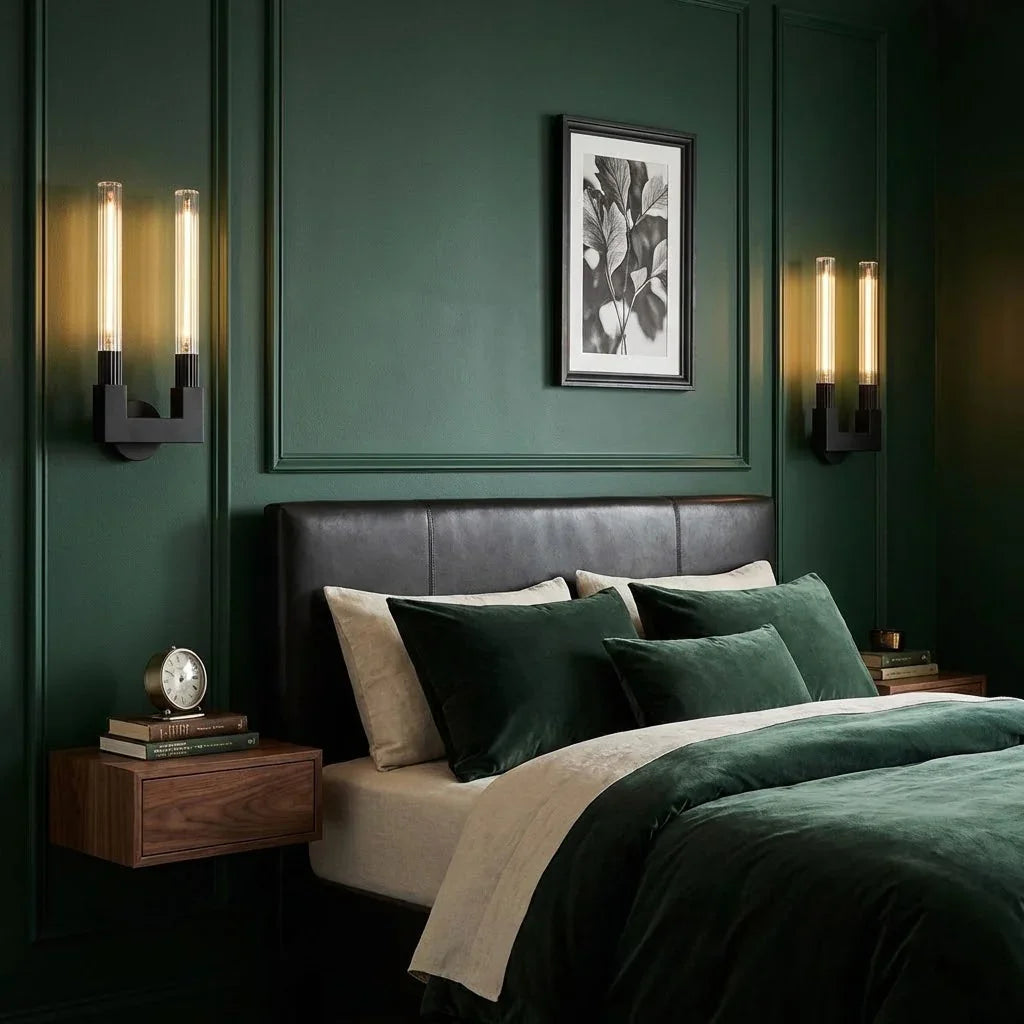 Modern Linear Brass & Glass Wall Light | wildoxy