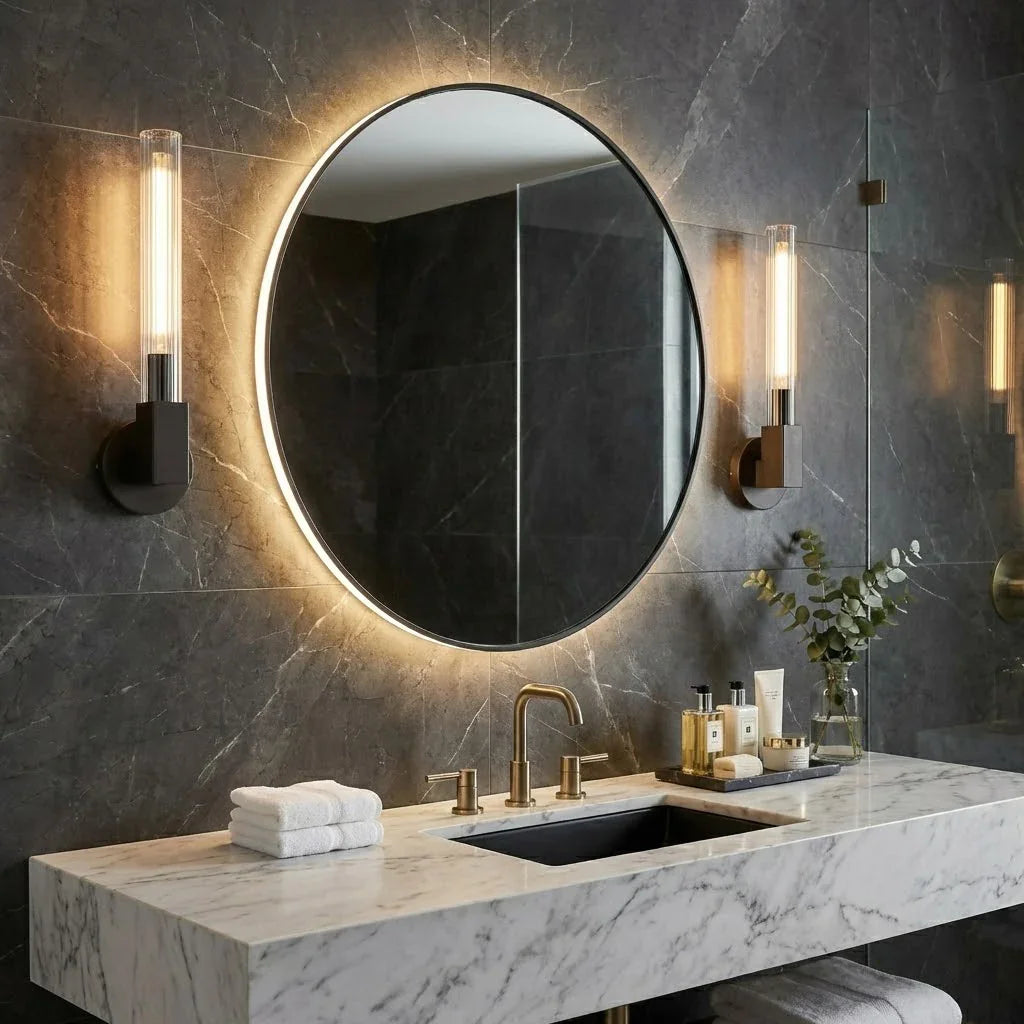 Modern Linear Brass & Glass Wall Light | wildoxy