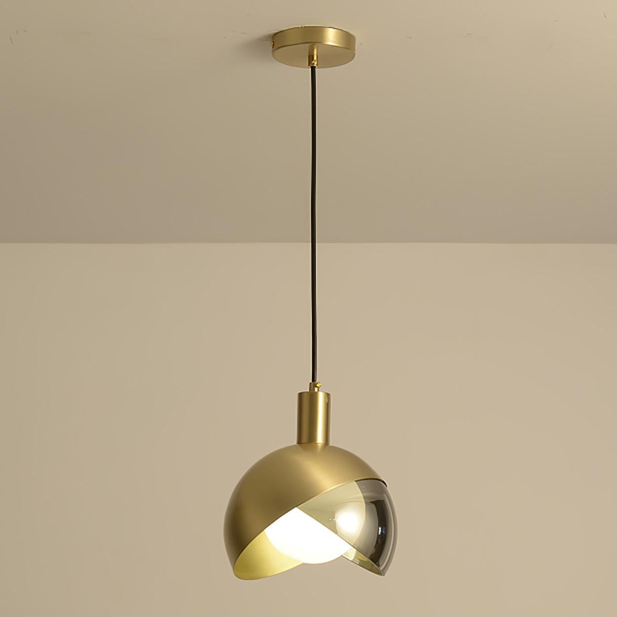 NovaLume Urban Pendant Light — Glass and Metal Frame, Minimalist Design
