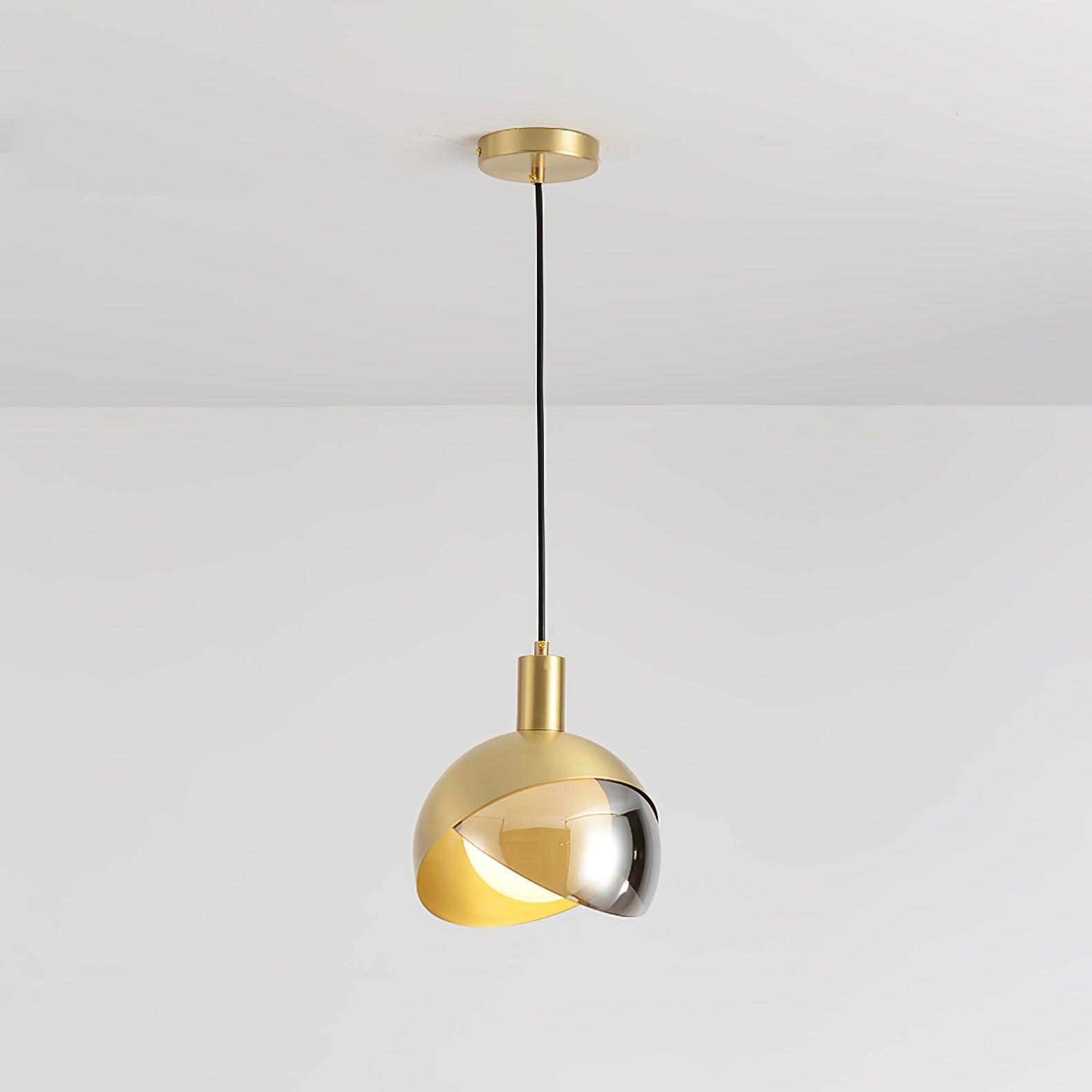 NovaLume Urban Pendant Light — Glass and Metal Frame, Minimalist Design