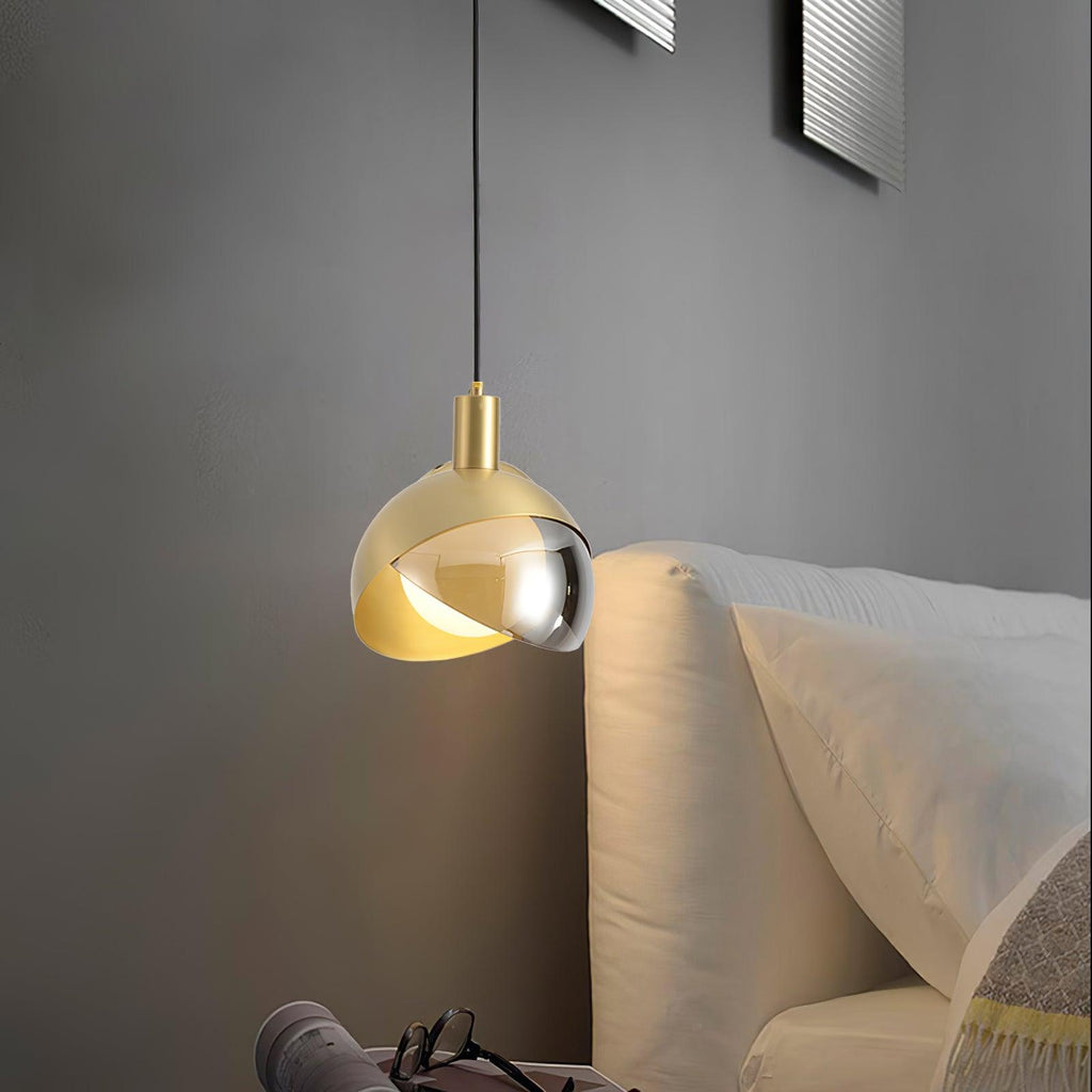 NovaLume Urban Pendant Light — Glass and Metal Frame, Minimalist Design