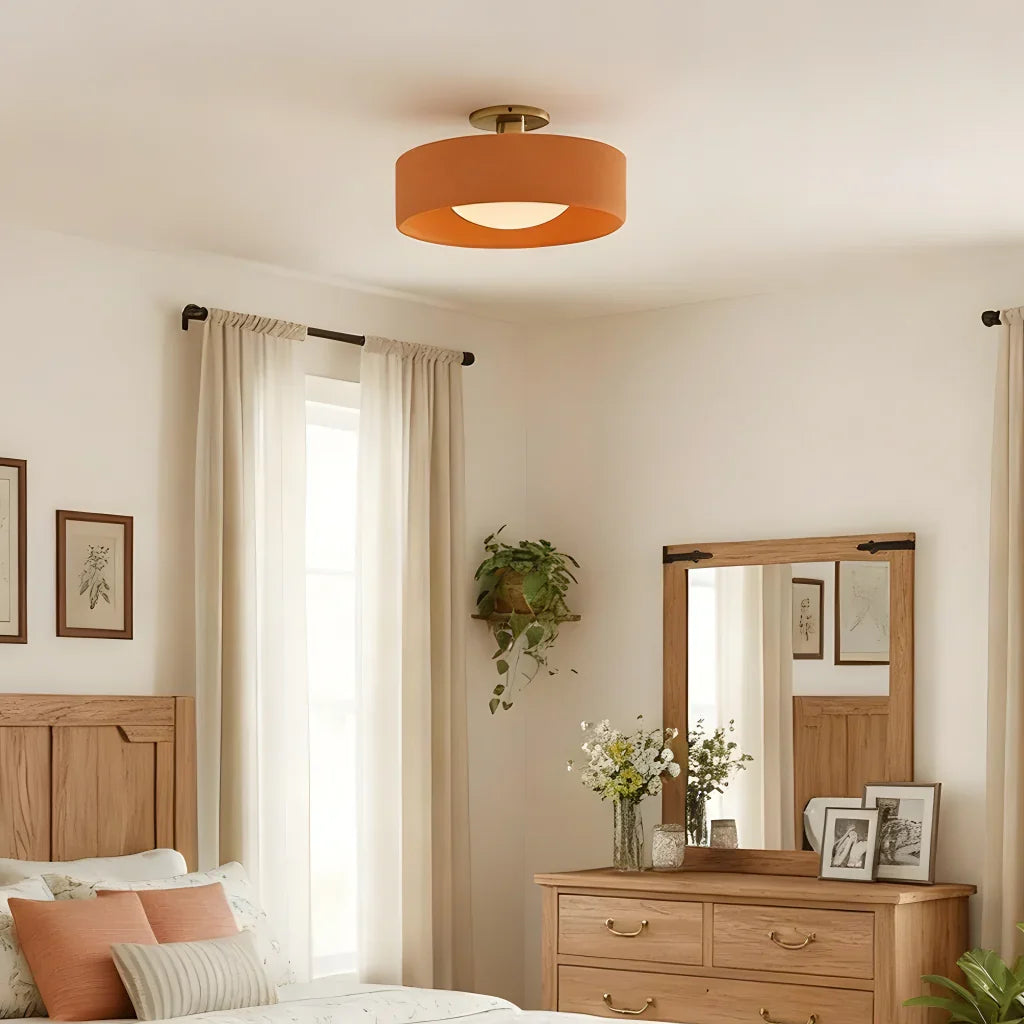 Lampă ceramică scandinavă — abajur semisferic din porțelan