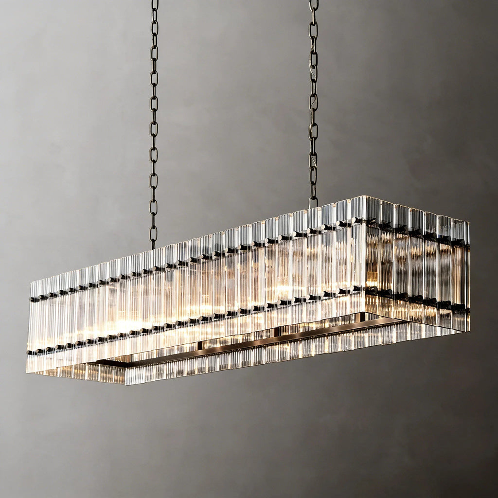 Modern Rectangular Linear Chandelier | wildoxy