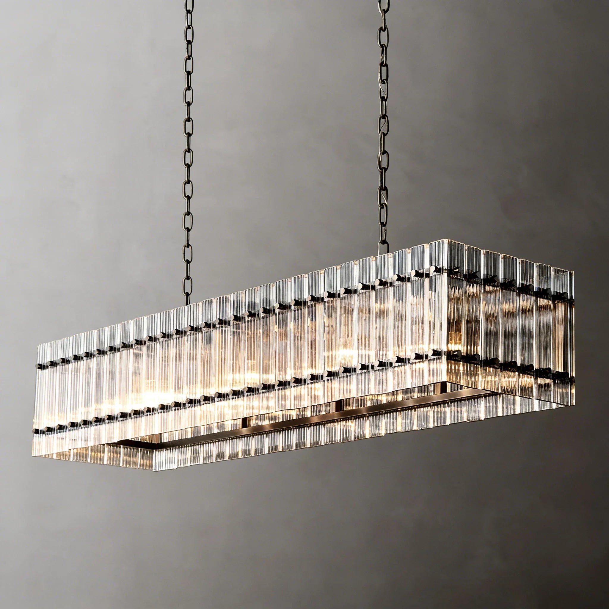 Modern Rectangular Linear Chandelier | wildoxy